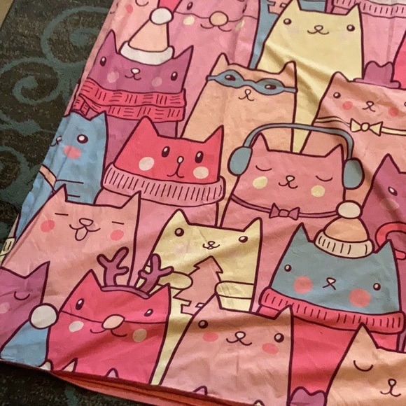 Anime Cats Bedding Cats Kittens Anime Animated Girls Pink Duvet